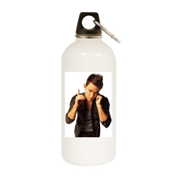 Channing Tatum White Water Bottle With Carabiner