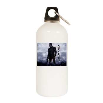 Channing Tatum White Water Bottle With Carabiner