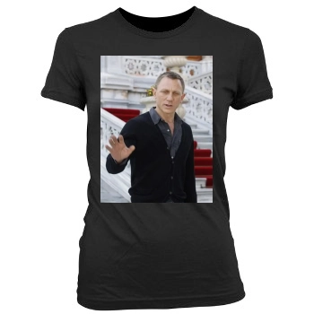 Daniel Craig Women's Junior Cut Crewneck T-Shirt