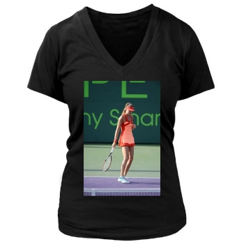 Daniela Hantuchova Women's Deep V-Neck TShirt