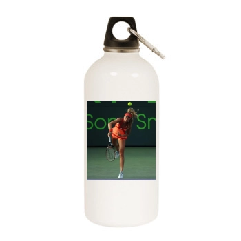 Daniela Hantuchova White Water Bottle With Carabiner