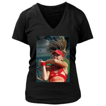 Daniela Hantuchova Women's Deep V-Neck TShirt