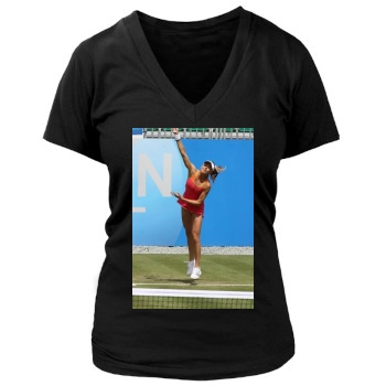 Daniela Hantuchova Women's Deep V-Neck TShirt