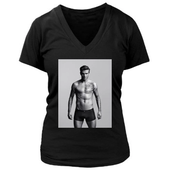 David Beckham Women's Deep V-Neck TShirt