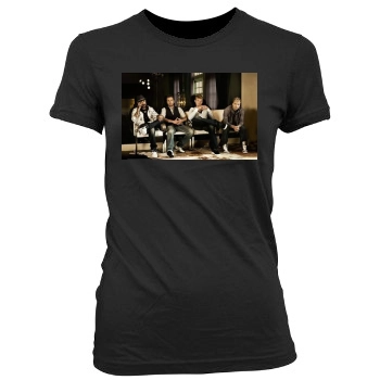 Backstreet Boys Women's Junior Cut Crewneck T-Shirt