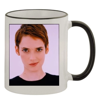 Winona Ryder 11oz Colored Rim & Handle Mug