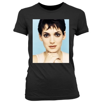 Winona Ryder Women's Junior Cut Crewneck T-Shirt