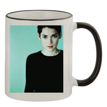 Winona Ryder 11oz Colored Rim & Handle Mug