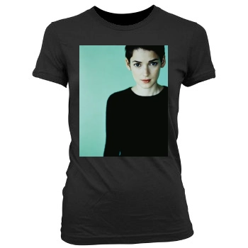 Winona Ryder Women's Junior Cut Crewneck T-Shirt