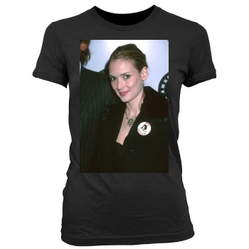 Winona Ryder Women's Junior Cut Crewneck T-Shirt