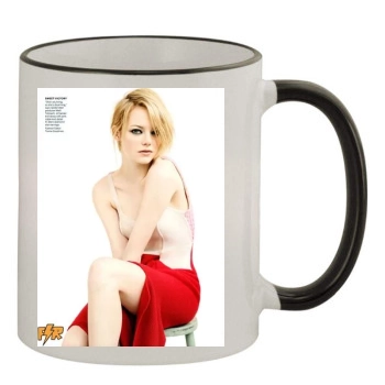 Emma Stone 11oz Colored Rim & Handle Mug