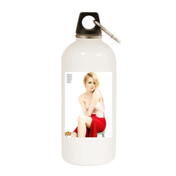 Emma Stone White Water Bottle With Carabiner