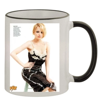 Emma Stone 11oz Colored Rim & Handle Mug