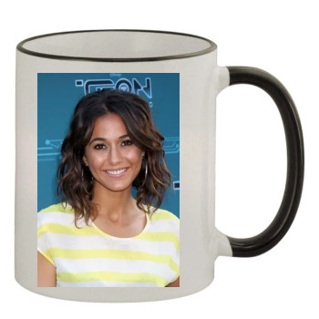 Emmanuelle Chriqui 11oz Colored Rim & Handle Mug