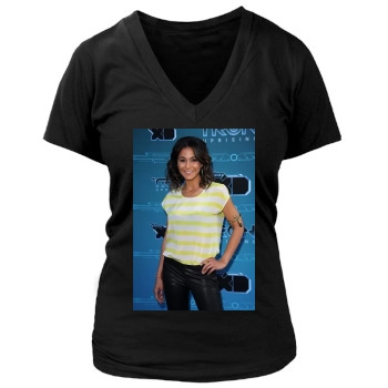 Emmanuelle Chriqui Women's Deep V-Neck TShirt