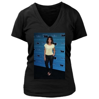 Emmanuelle Chriqui Women's Deep V-Neck TShirt