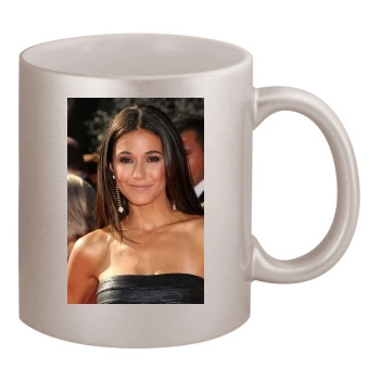 Emmanuelle Chriqui 11oz Metallic Silver Mug