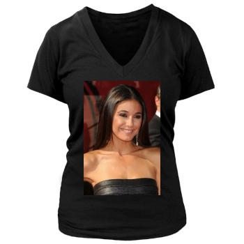 Emmanuelle Chriqui Women's Deep V-Neck TShirt