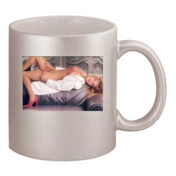 Erika Eleniak 11oz Metallic Silver Mug