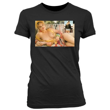 Erika Eleniak Women's Junior Cut Crewneck T-Shirt