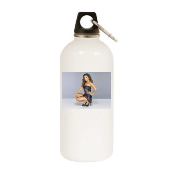 Eva Longoria White Water Bottle With Carabiner