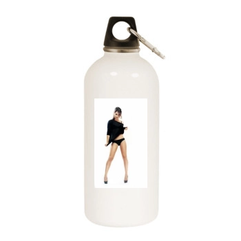 Evangeline Lilly White Water Bottle With Carabiner