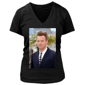 Ewan McGregor Women's Deep V-Neck TShirt