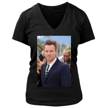 Ewan McGregor Women's Deep V-Neck TShirt