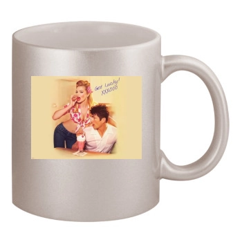 Jaime Pressly 11oz Metallic Silver Mug