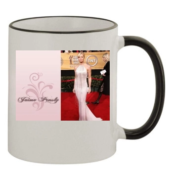 Jaime Pressly 11oz Colored Rim & Handle Mug