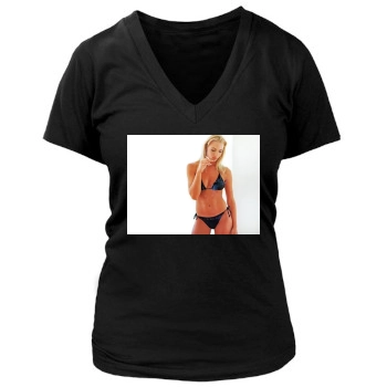 Jaime Pressly Women's Deep V-Neck TShirt