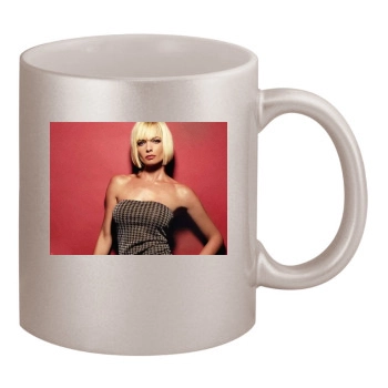 Jaime Pressly 11oz Metallic Silver Mug