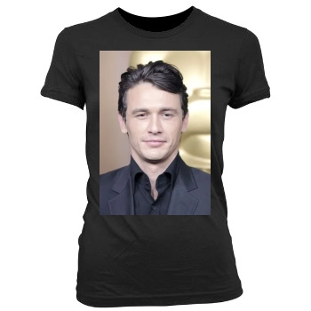 James Franco Women's Junior Cut Crewneck T-Shirt