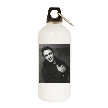 James Franco White Water Bottle With Carabiner