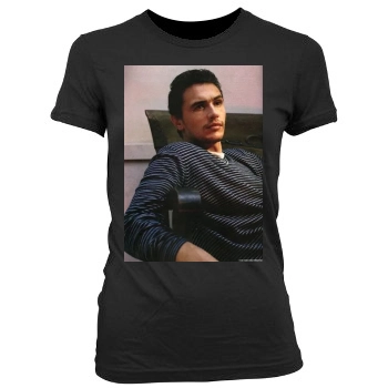 James Franco Women's Junior Cut Crewneck T-Shirt