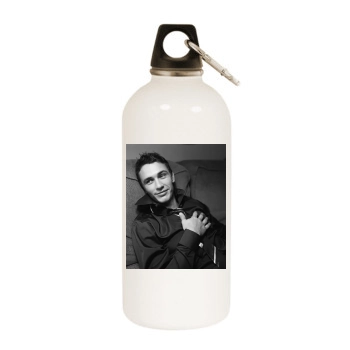 James Franco White Water Bottle With Carabiner