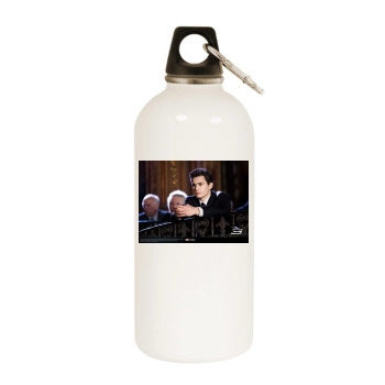 James Franco White Water Bottle With Carabiner