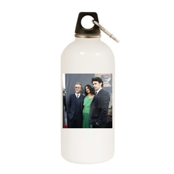 James Franco White Water Bottle With Carabiner