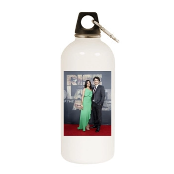 James Franco White Water Bottle With Carabiner