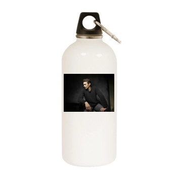 James Franco White Water Bottle With Carabiner