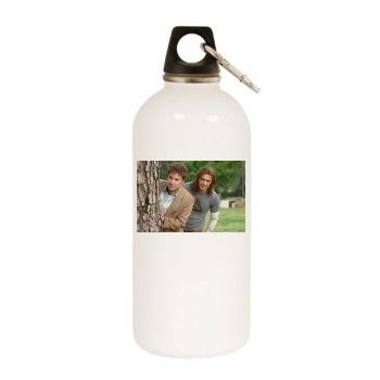 James Franco White Water Bottle With Carabiner