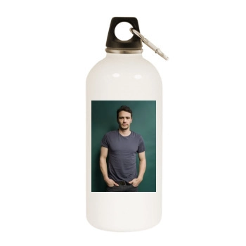 James Franco White Water Bottle With Carabiner