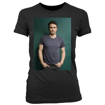 James Franco Women's Junior Cut Crewneck T-Shirt