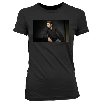 James Franco Women's Junior Cut Crewneck T-Shirt