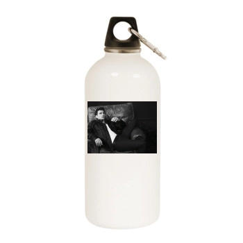 James Franco White Water Bottle With Carabiner