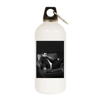 James Franco White Water Bottle With Carabiner