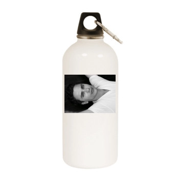 James Franco White Water Bottle With Carabiner