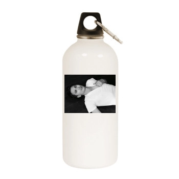 James Franco White Water Bottle With Carabiner