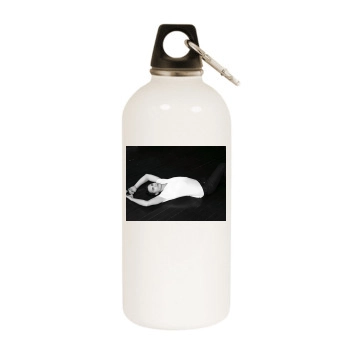 James Franco White Water Bottle With Carabiner