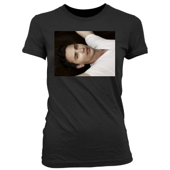 James Franco Women's Junior Cut Crewneck T-Shirt